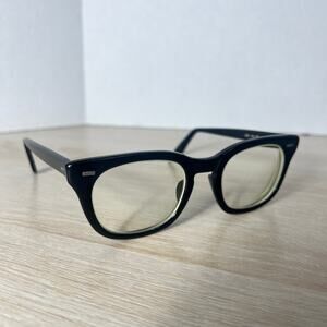 Vintage USS 4 1/2–5 3/4 Black Eyeglasses Frames USA Military Style 50-22